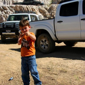 Gavin with trucks...