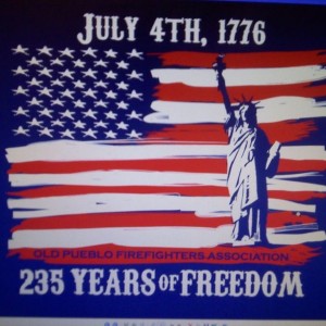 Union shirts for fourth July. Painted flag.