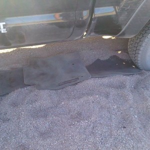 When in doubt, use floor mats!!