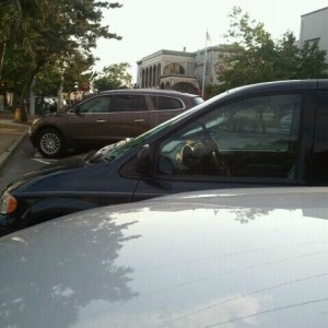 The Club on a dodge caravan