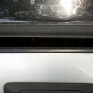 Gap. About 1"