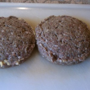 Stuffed cheddar burgers. Nom.