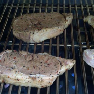 Fathers day steaks, marinated in Jack Daniels