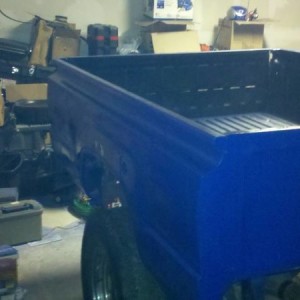 New paint on the Toy trailer.  Gives a new meaning to the word Toyhauler