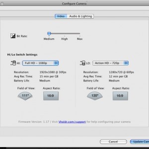 ContourHD menu
