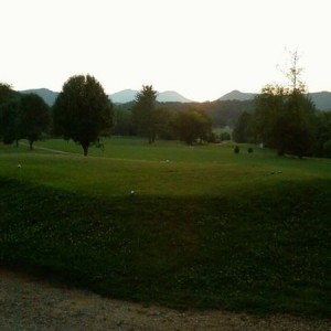 On the links.