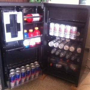 Finally got the girlfriends approval to have a fridge in the living room. I