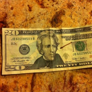 My buddy got a fake 20 from change. Didn't realize it was fake til we 