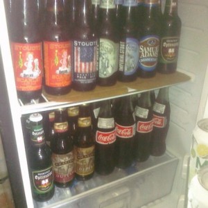 Beverage fridge is ready for the week...