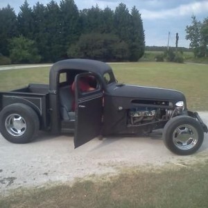 buddys dads new baby. has a pontiac 400 engine in it. had me pressed agains