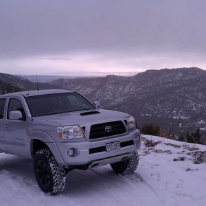 Up behind Fruita Colorado after a light snow