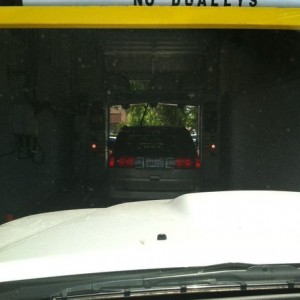 Waiting in line for a carwash and this old lady comes about 2" away fr