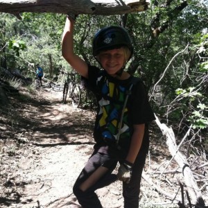 Son bit it on a mountain bike ride this morning. Pant Carnage.