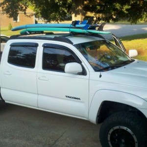 To da beach. Hope there's waves