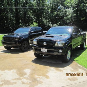 my taco left, buddy's taco on right