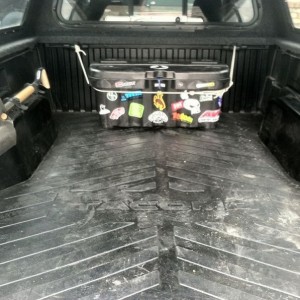 Bedmat and toolbox.