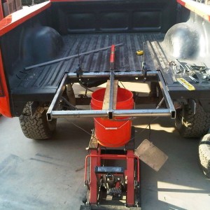 The start of my back bumper that will be holding 2 spare tires.