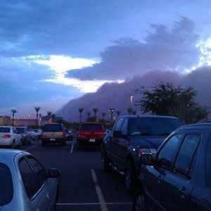 Storm/dust rolling in to phoenix... Coming quick Sent from my Verizon Wirel