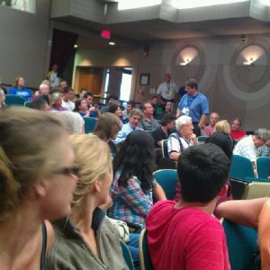Geraldo is here to watch the shuttle launch too.