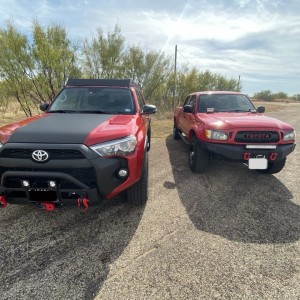2015 Custom 4Runner and 2003 Custom Toyota Tacoma (Cherry Bomb)