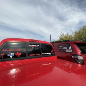 2015 Custom 4Runner and 2003 Custom Toyota Tacoma (Cherry Bomb)
