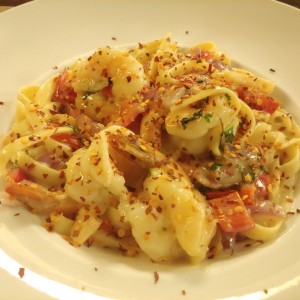 Thai coconut prawn pasta