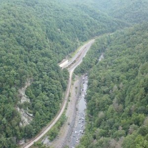 Way up the mountain
