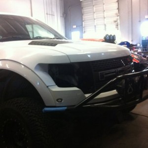 Raptor with glass fenders