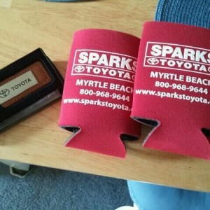 Got some goodies for the Sonic meet july 24th from Sparks Toyota Myrtle Bea