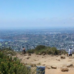 At the top of Cowles mtn. Lovin' San Diego.