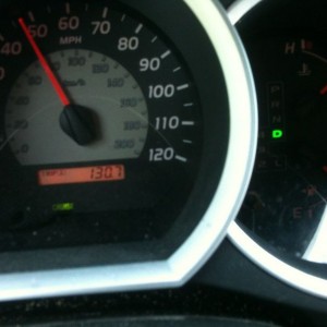 130 miles at half a tank. FML