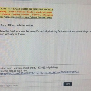 LOL! This Guy for real? We are both in the market for an item and he's