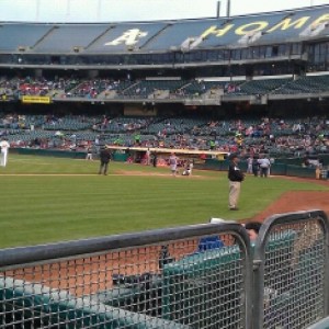 Seats at the A's game.