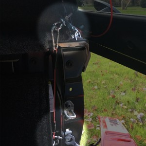 Security shackle installed