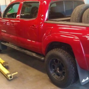Just finished putting new wheels and shoes on Spezzy's Taco :)