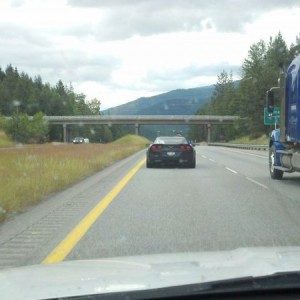 ZR1 on the interstate in Idaho. I am in the Taurus SHO with the ecoboost so