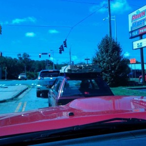 They don't need no stinkin' truck. 9 bundles of hardwood flooring