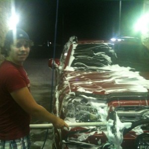 My oldest and I washing the 2010...needed it badly!