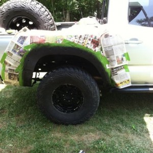 Details: Clean, Tape, Sand, Paint with 4 light coats