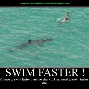 swim_faster_shark_ocean_motivational_posters_online_funny_hot_sharks_open_w