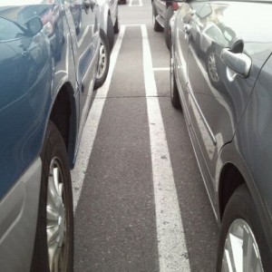 Van parked like a dick...wifey could barely get in