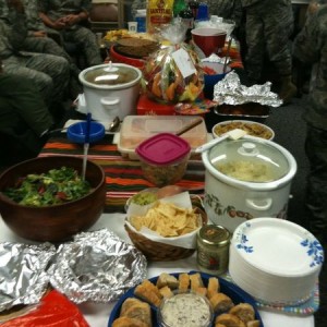 Farewell potluck at work for a coworker. Mmmmm.