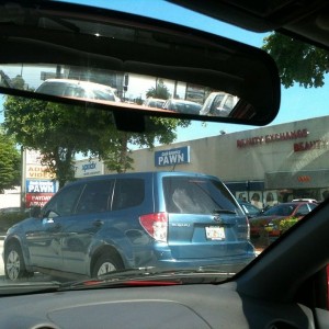Beauty salon, payday advance, pawn shop and foot locker= ghetto