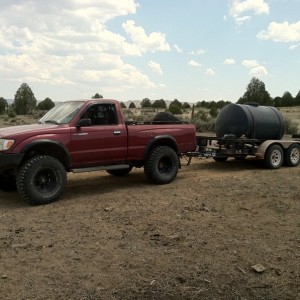 Hauling water