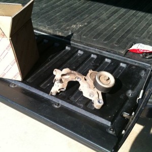 The old belt tensioner replaced on my truck