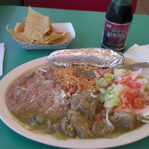 Proper mexi chile verde pork lunch