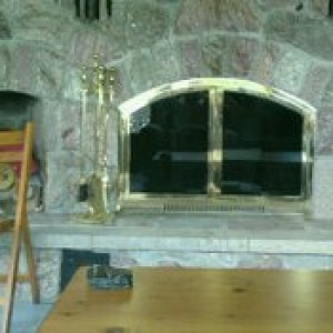 Fireplace at the cottage