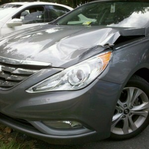 Got rear ended...