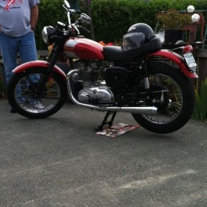 Grandfathers 1955 triumph tr5 recently