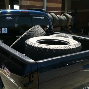 Old tires going to Brandon
